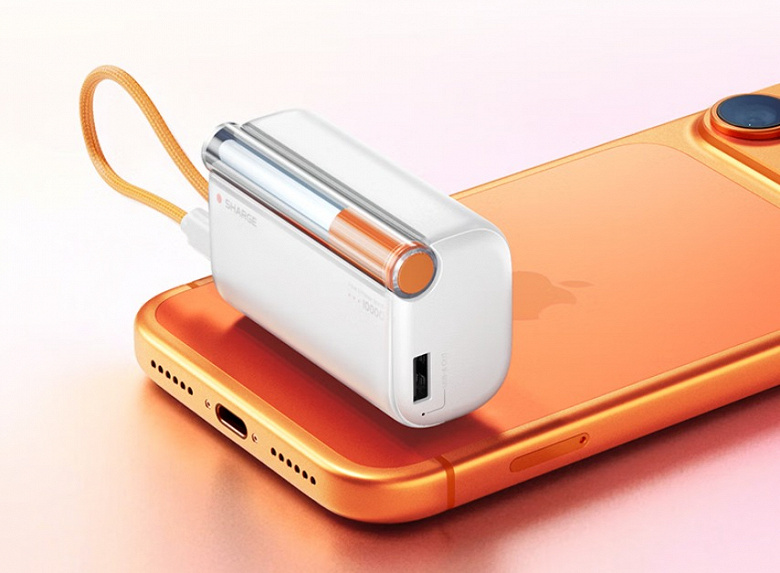 Полупрозрачный внешний аккумулятор с быстрой зарядкой и встроенным кабелем. Представлен Sharge Companion Pro